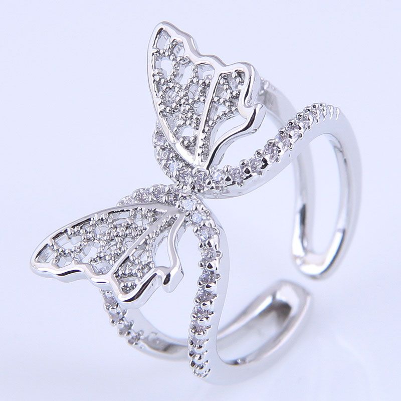 Korean Fashion Copper Butterfly Open Ring
