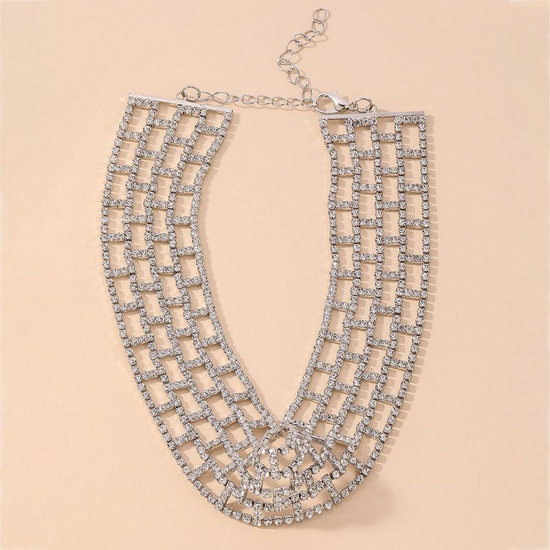 Fashion Rhinestone Geometric Necklace