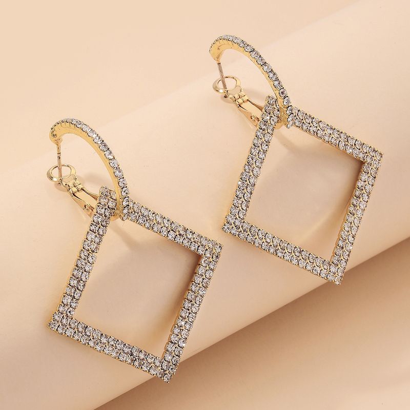 Fashion Geometric Diamonds Earrings
