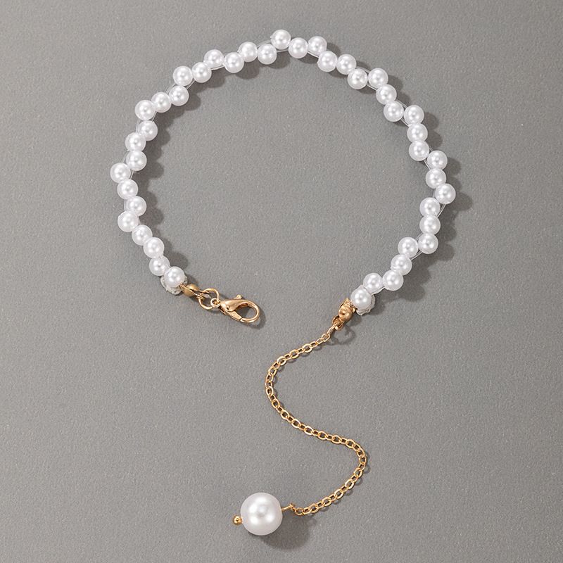 Bracelet De Perles Simple Couche Simple De Mode