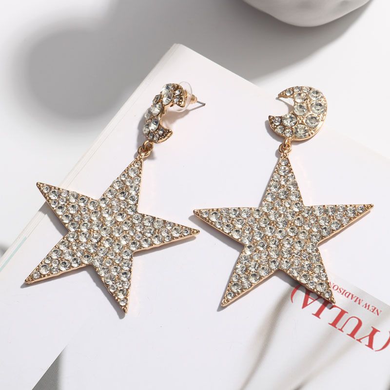 Exaggerated Big Star Earrings Wholesale