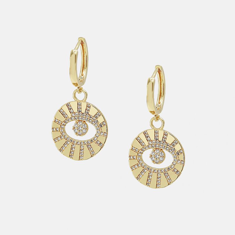 Wholesale Fashion Devil's Eye Gold-plated Earrings
