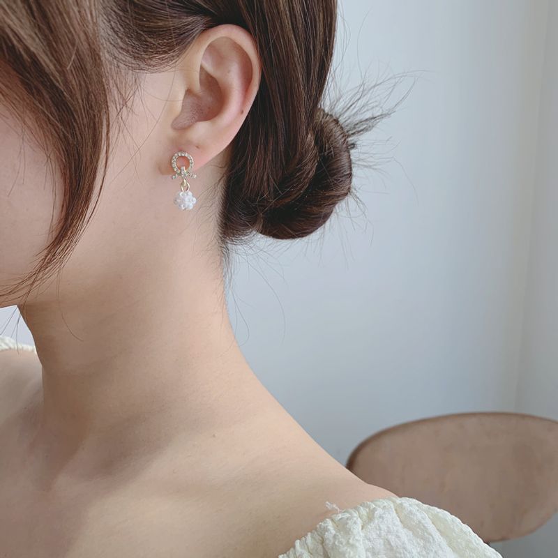 Korean Grape Pearl Earrings