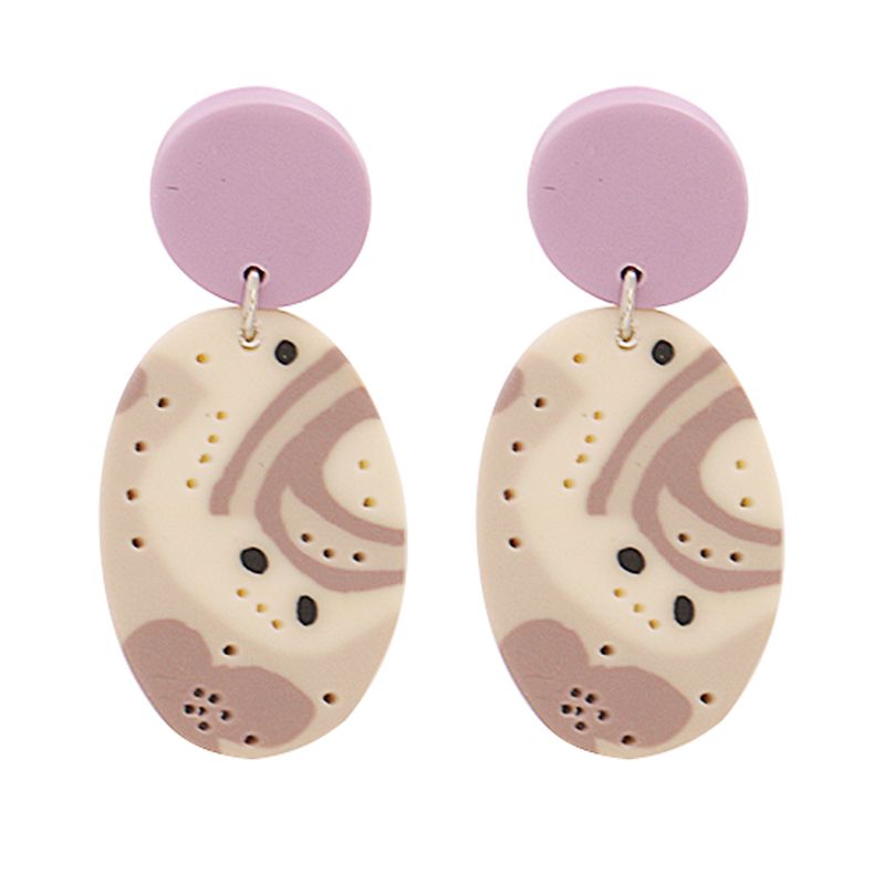 Fashion Acrylic Geometric Round Earrings Wholesale