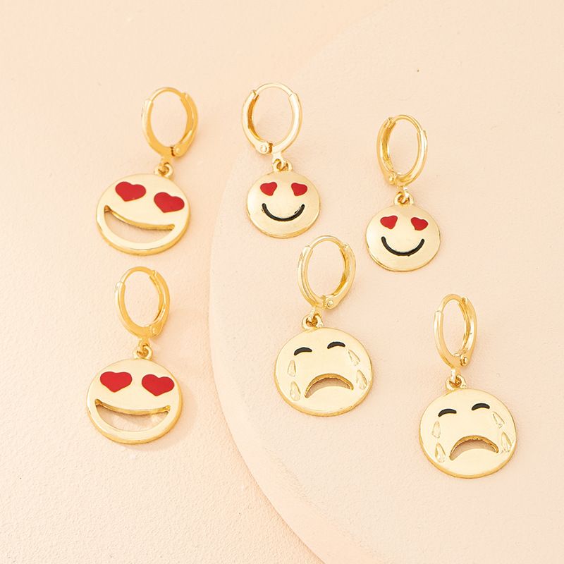 Korean Fun Expression Alloy Earrings Wholesale