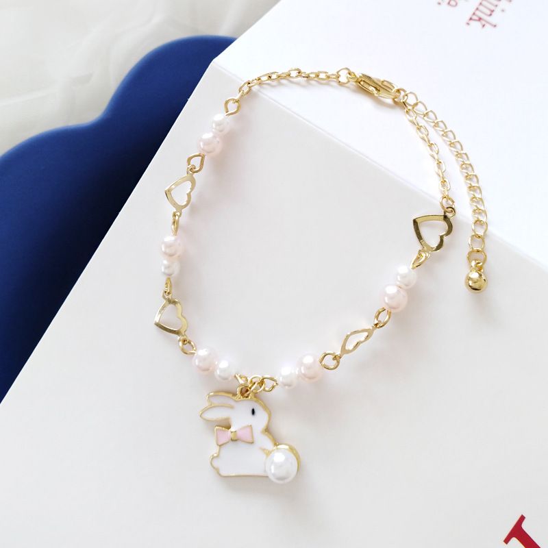 Cute Little White Rabbit Love Bracelet