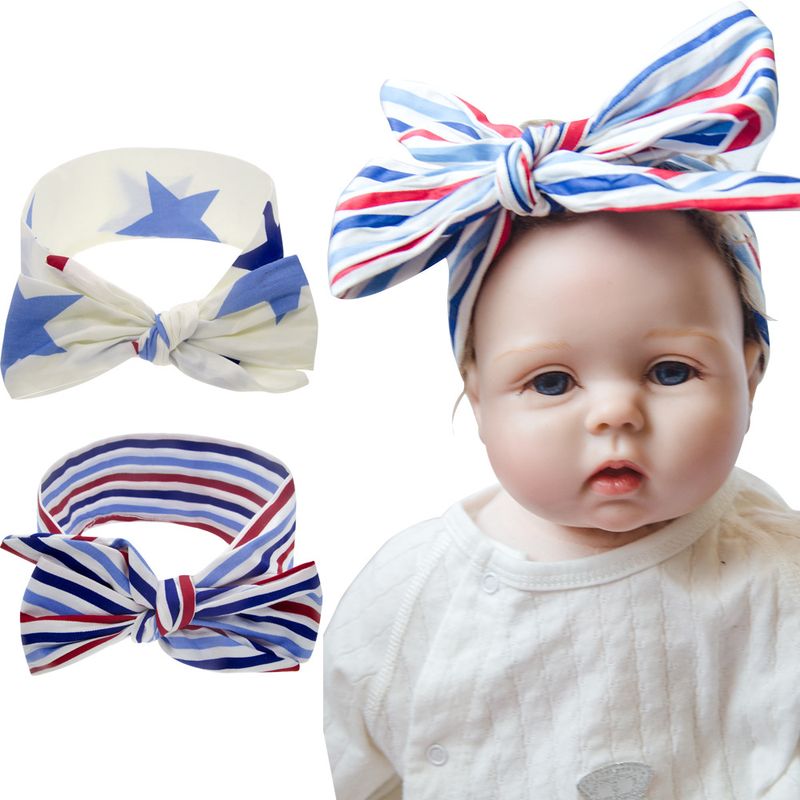 Children's National Day Ears Star Stripes Knotted Headband