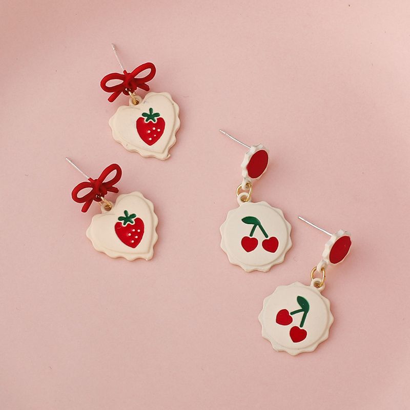 Fashion Heart Strawberry Earrings