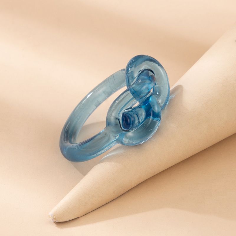 Fashion Creative Blue Resin Ring