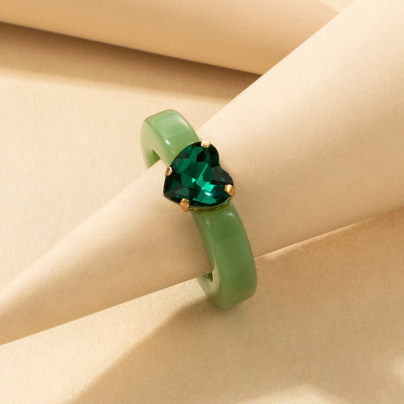 Fashion Creative Diamond Multicolor Resin Ring