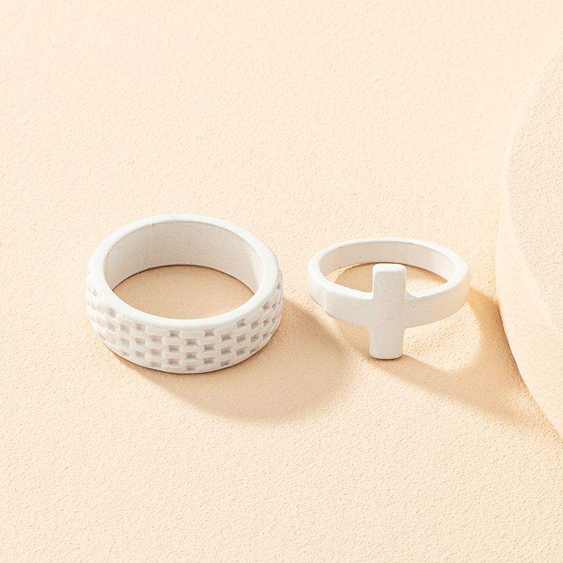 Simple Solid Color Geometric Ring