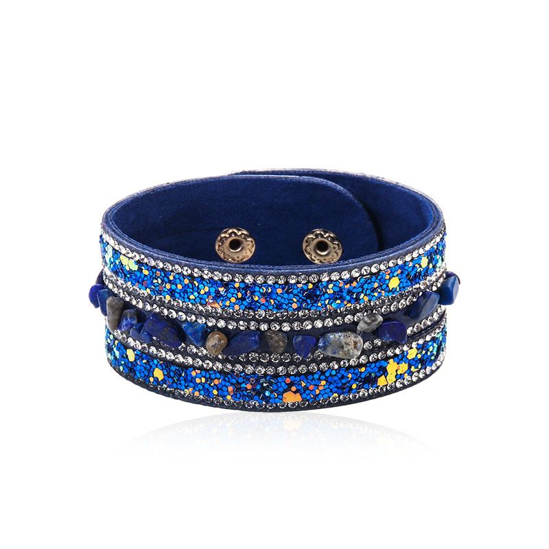 Fashion Irregular Colorful Crystal Gravel Bracelet