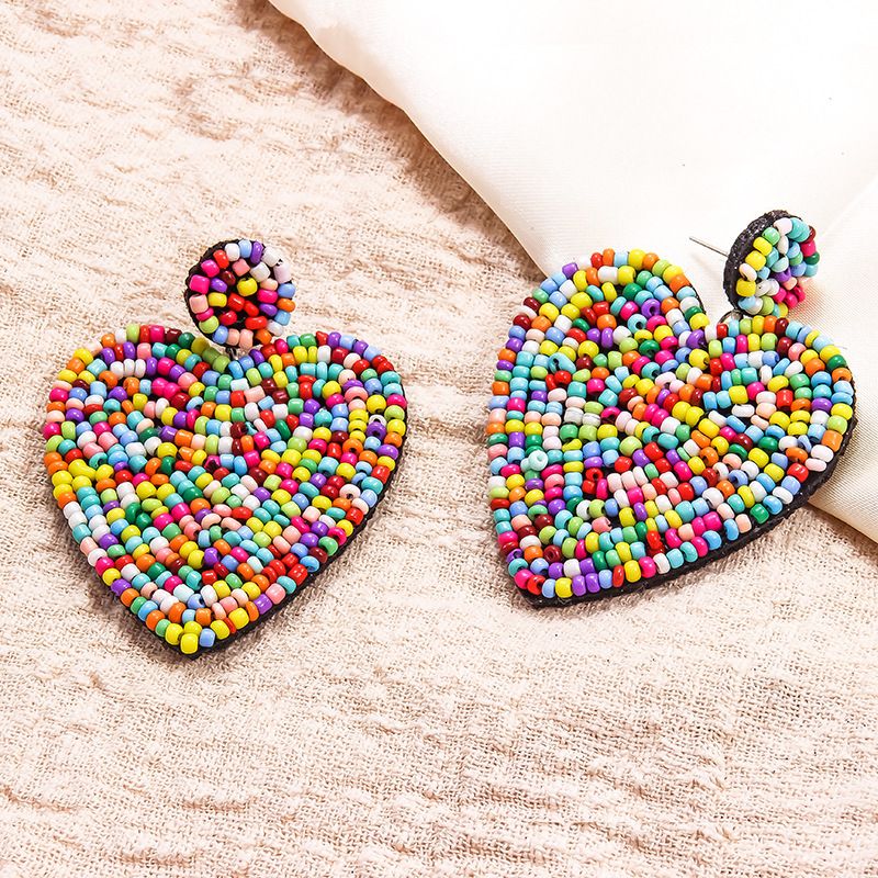 Ethnic Style Handmade Cloth Bead Earrings