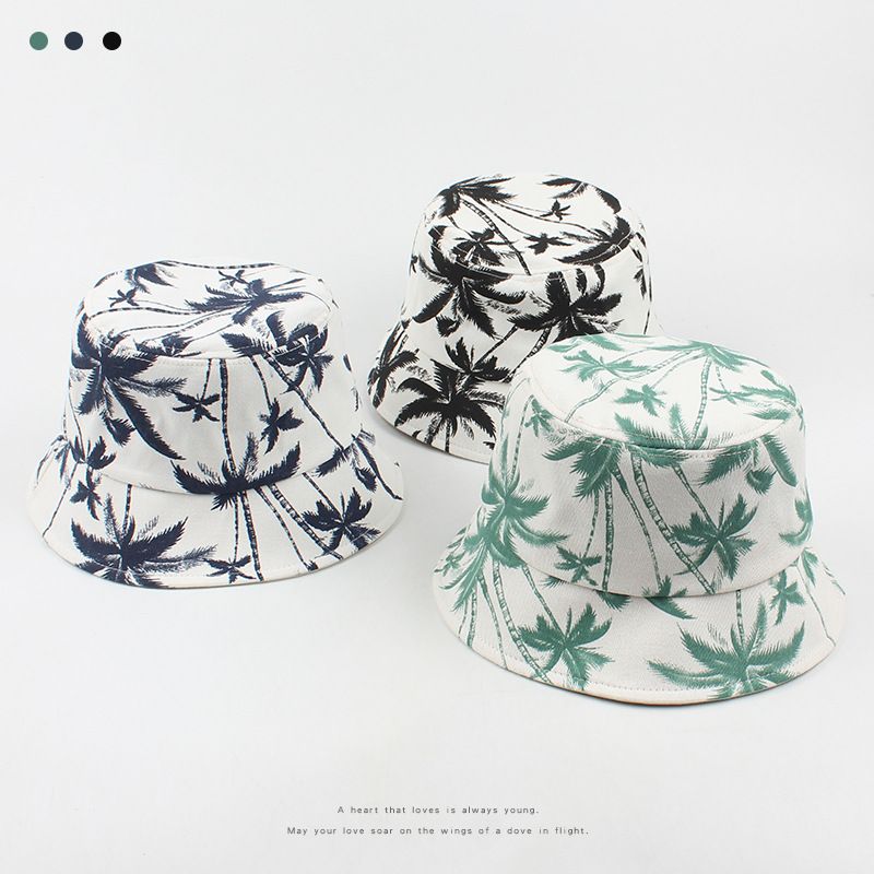 Korean Coconut Print Sunscreen Fisherman Hat
