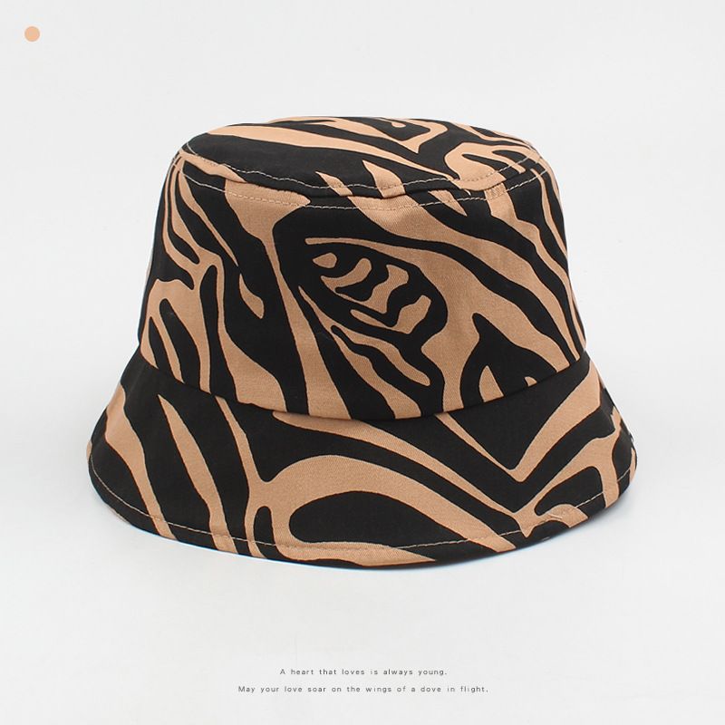 Korean Zebra Pattern Sunscreen Fisherman Hat