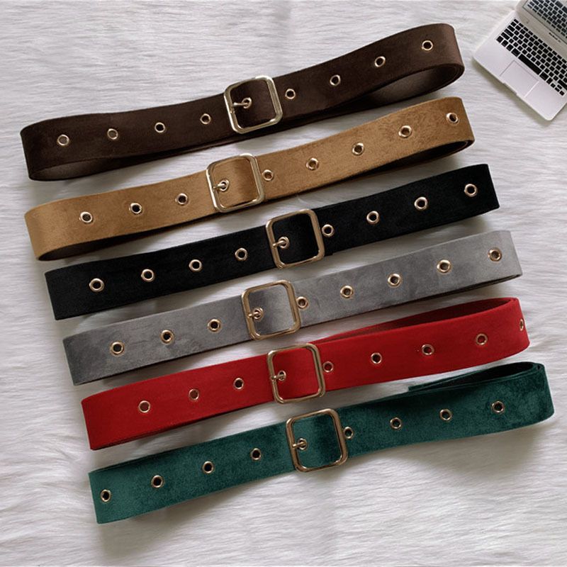 Fashion Solid Color Woolen Belt