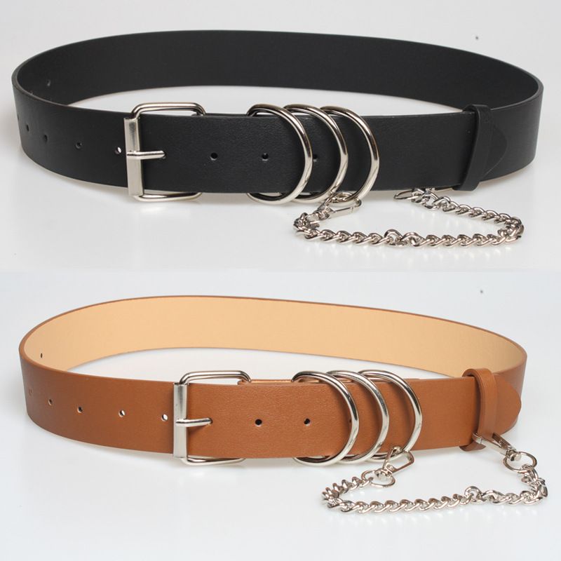 Punk Style Chain Ring Decorative Belt