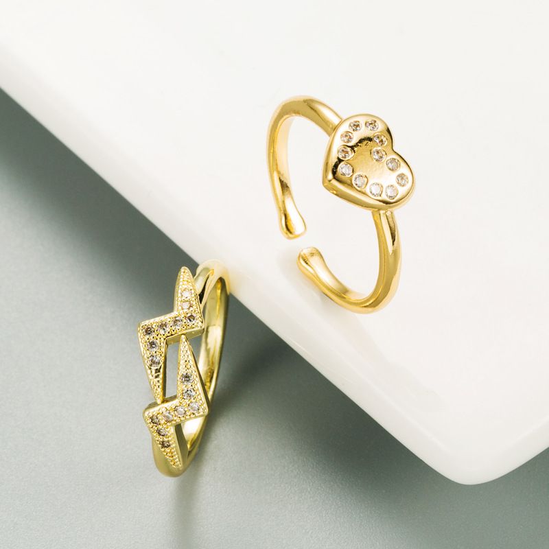 Fashion Heart-shaped Open Ring