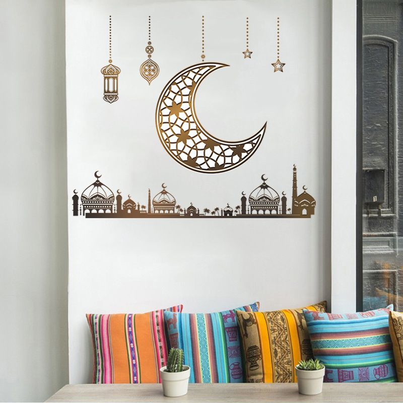 Fashion Moon Chandelier Stars Castle Wall Stickers Wholesale