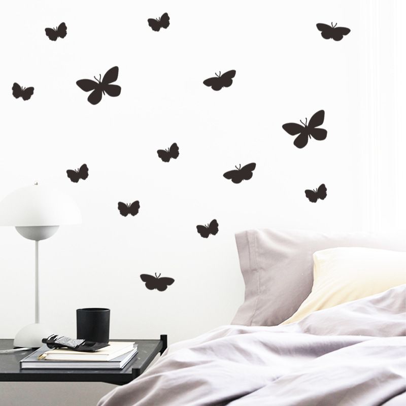 Simple Solid Black Butterfly Wall Stickers Wholesale