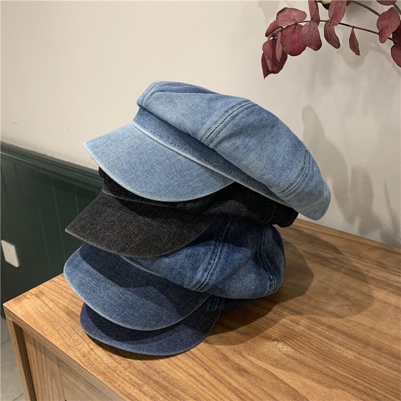 Korean Cowboy Blue Octagonal Hat Wholesale