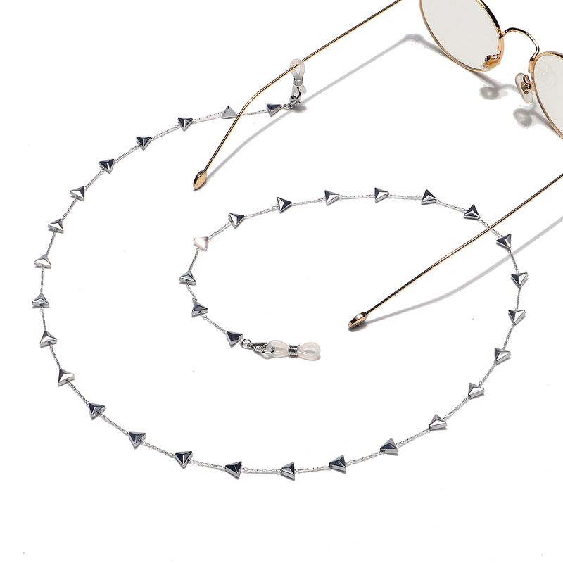 Fashion Peach Heart Stainless Steel Glasses Chain