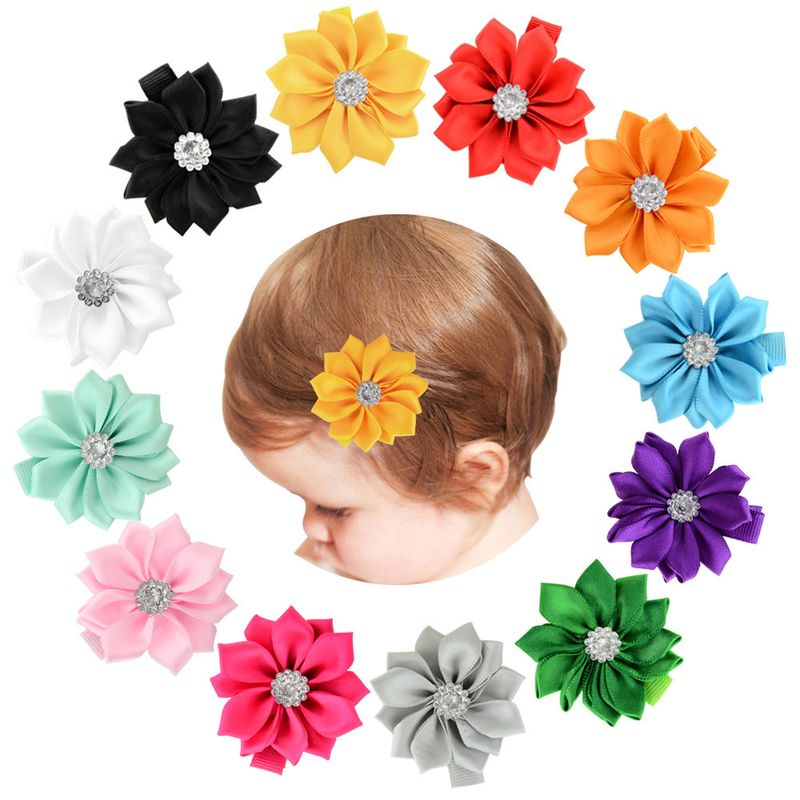 Fashion Multi-color Polyester Pointed Flower Hairpin