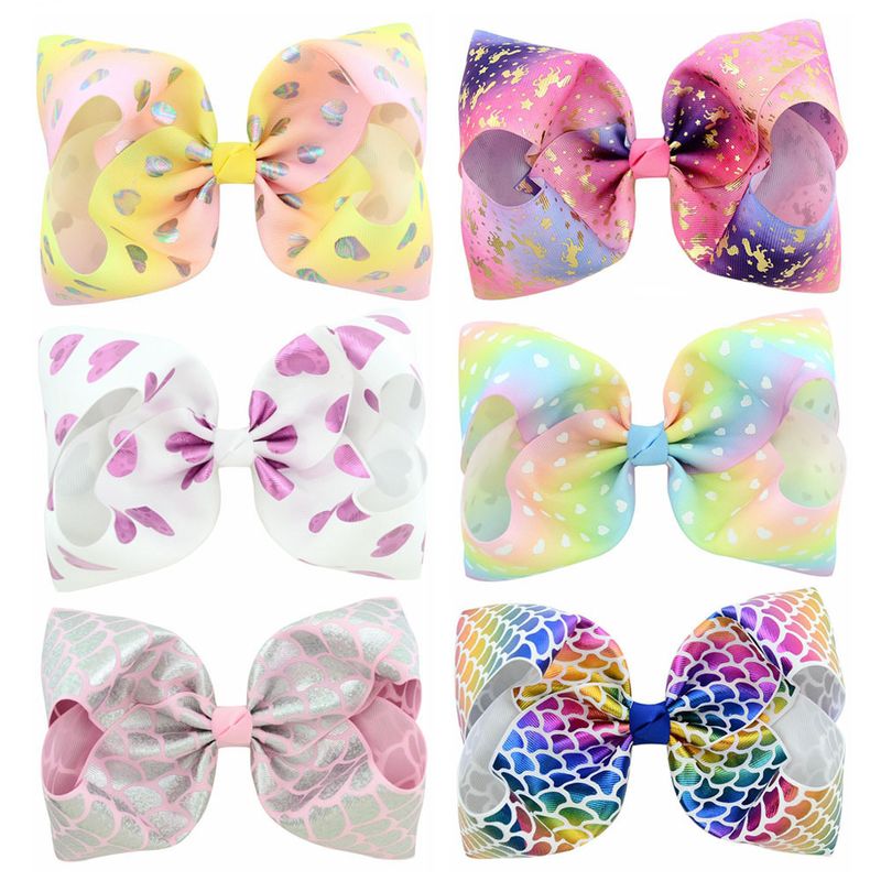 New Cute Colorful Bow Tie Starry Sky Hairpin Set