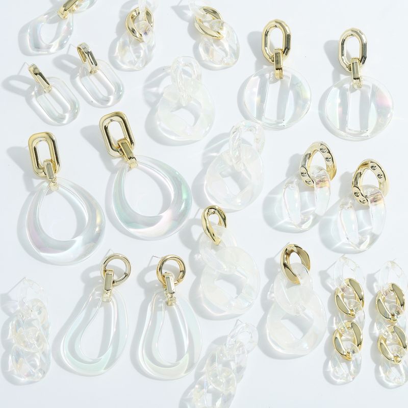 Fashion Acrylic Chain Long Earrings