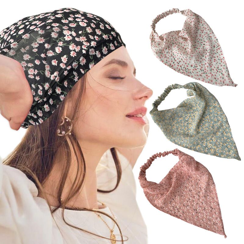 Mode Elastischen Floralen Dreieck Schal Stirnband Großhandel
