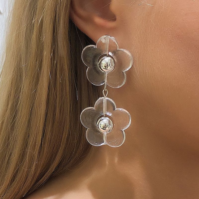 New Transparent Flower Earrings