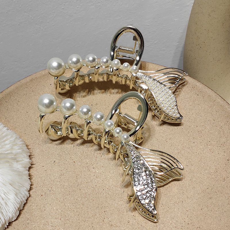 Korean Alloy Pearl Diamond Mermaid Hair Clip Wholesale