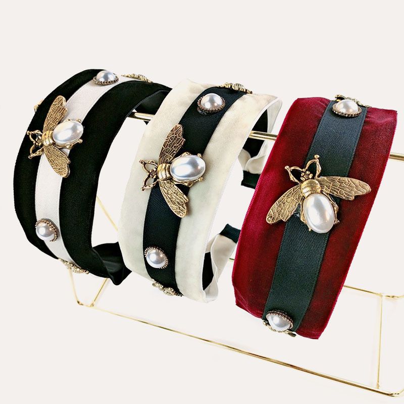 Simple Alloy Bee Wide-sided Hair Band