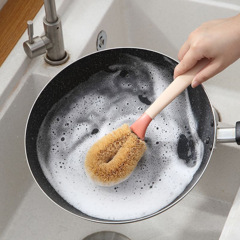 Multifunctional Long-handled Bristles Pot Brush