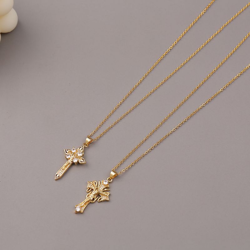 Retro Jesus Cross Pendant Necklace