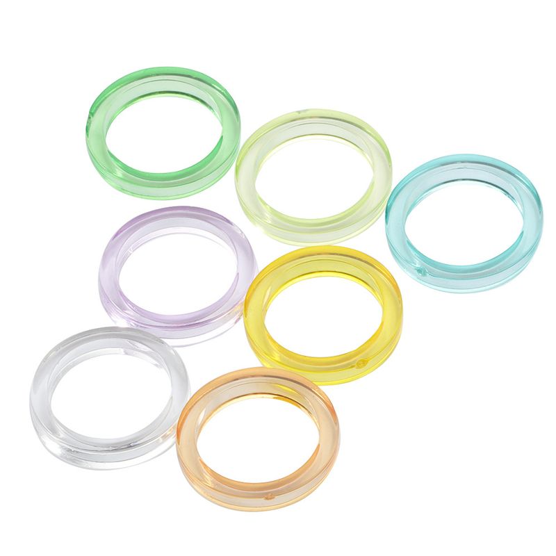 Korean Colorful Resin Ring Set