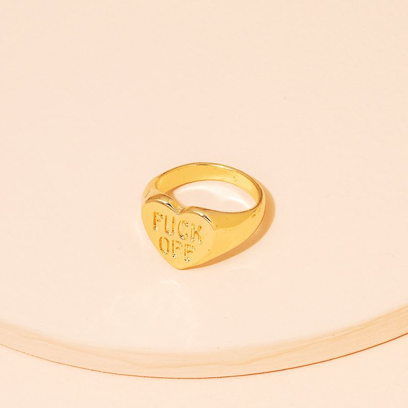 Nuevo Anillo De Moda Simple Carta Amor