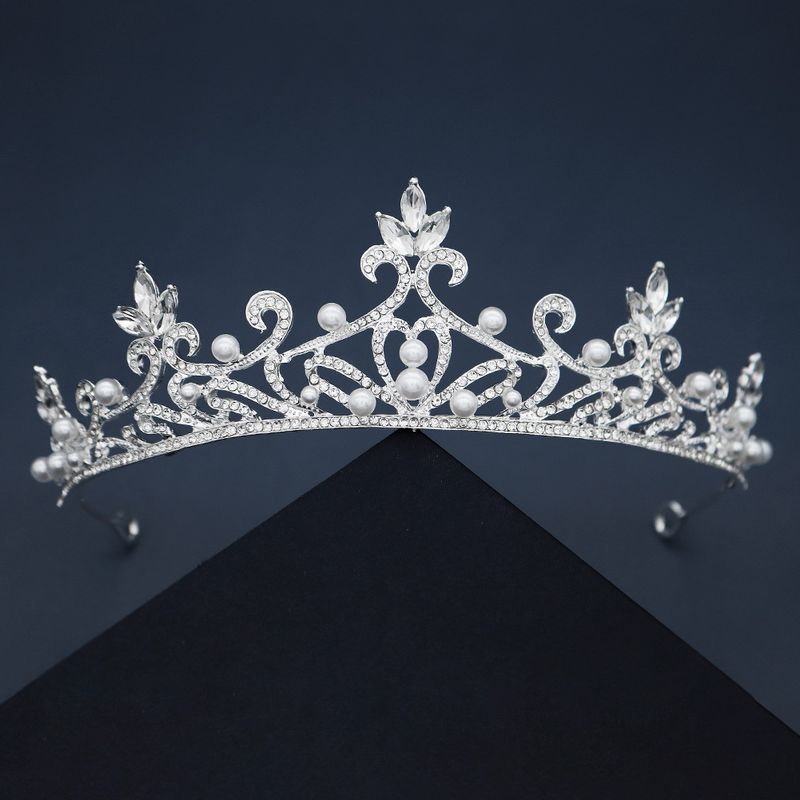 Corona De Perlas De Diamantes De Imitación De Aleación De Moda