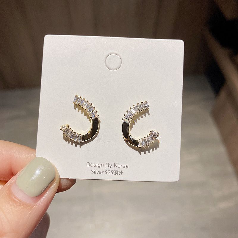 Fashion Geometric Zircon Earrings