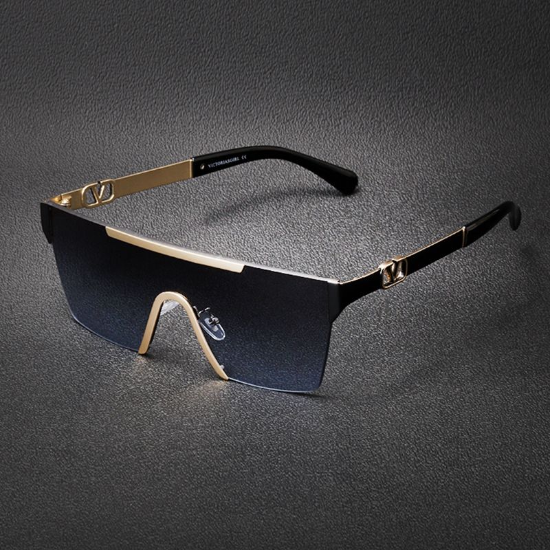 New Fashion Style Korea Metal Frameless One-piece Sunglasses