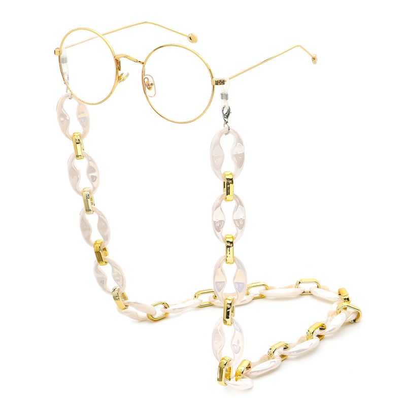 Fashion Contrast Color Plat Chain Environmental Protection Glasses Chain
