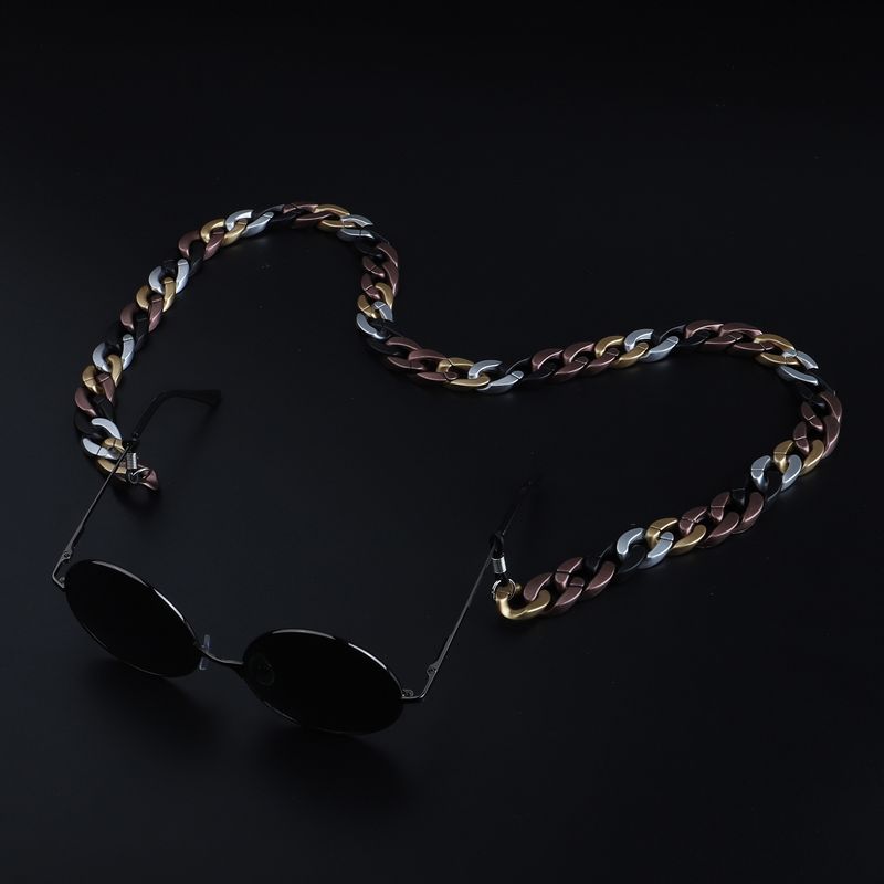 Retro Acrylic Contrast Color Matte Anti-skid Glasses Chain Wholesale