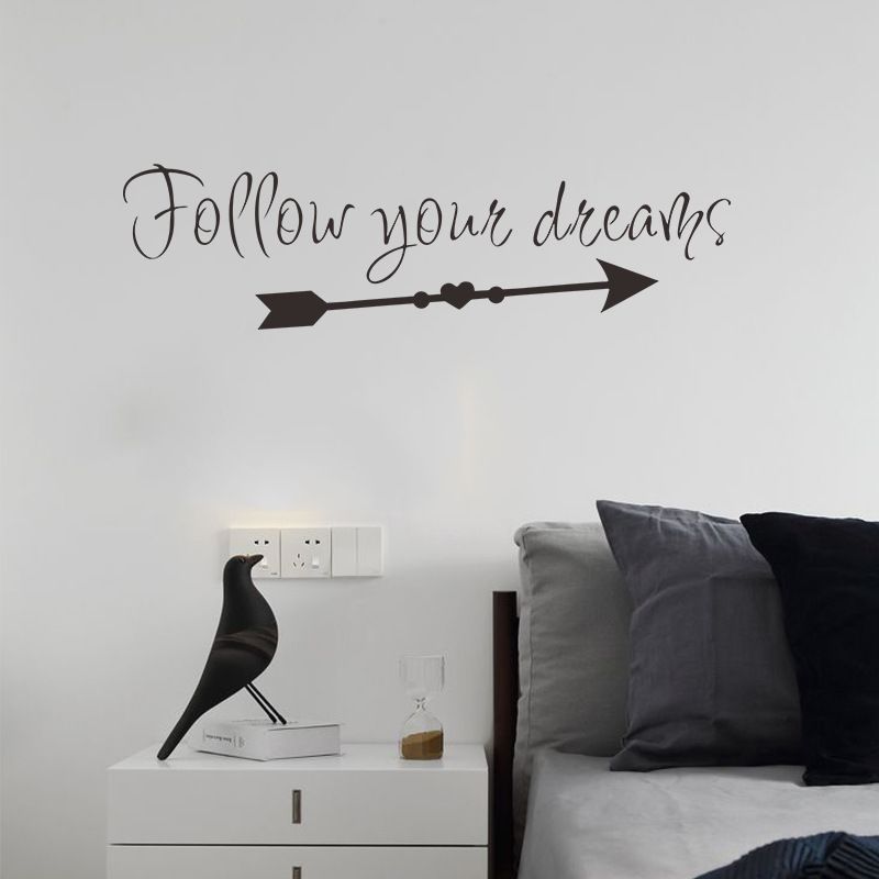 New Simple English Slogan Wall Stickers