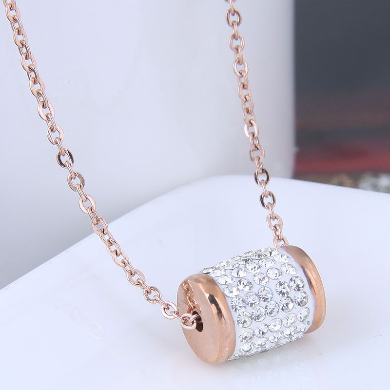 Koreanische Mode Sweet Titanium Steel Diamond Halskette
