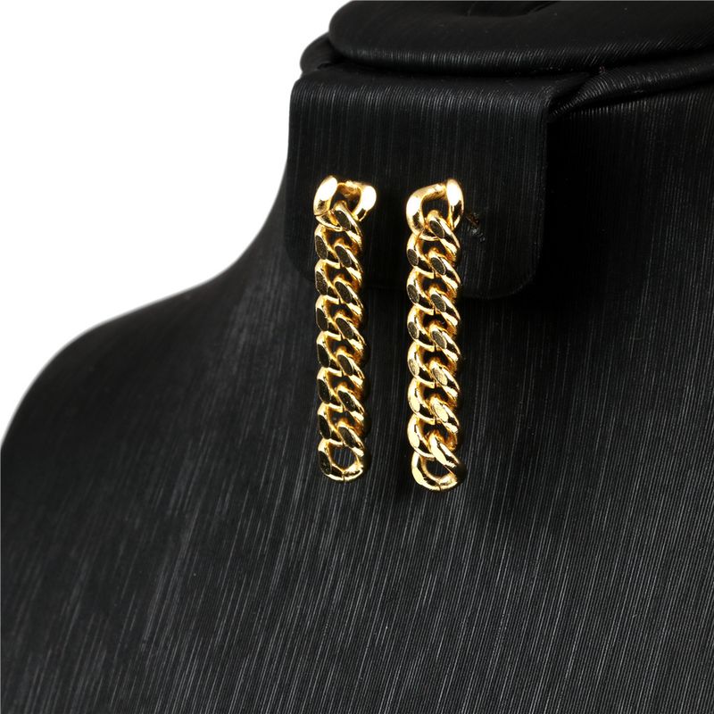 Punk Style Trendy Chain Copper Clause Earrings