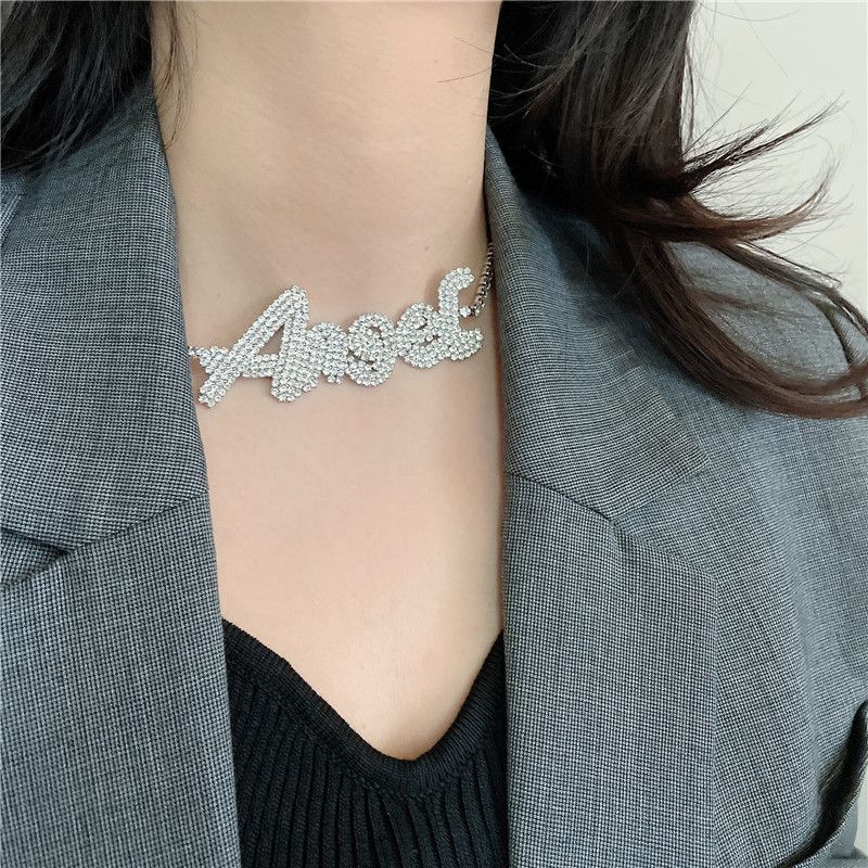 Fashion New Style Diamond Letter Necklace