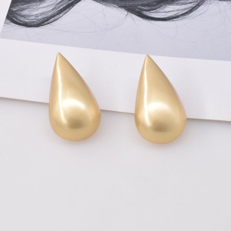 Wholesale Retro Metal Frosted Drop-shaped Earrings