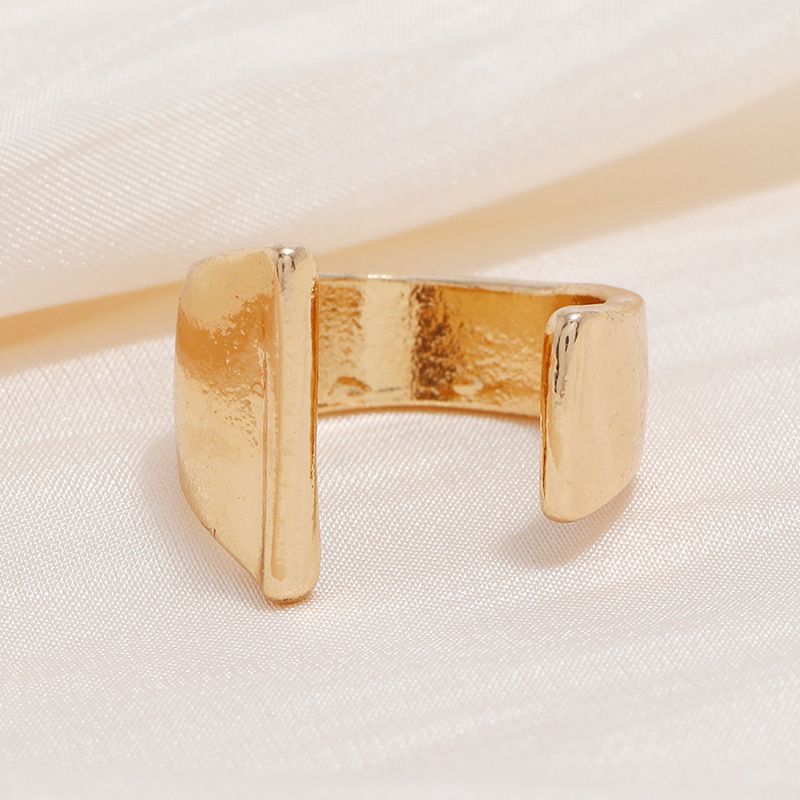French Retro Simple Opening Letter I Alloy Ring