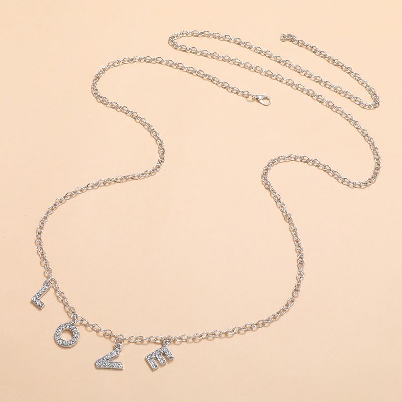 Fashion New Simple Style Letter Alloy Waist Chain