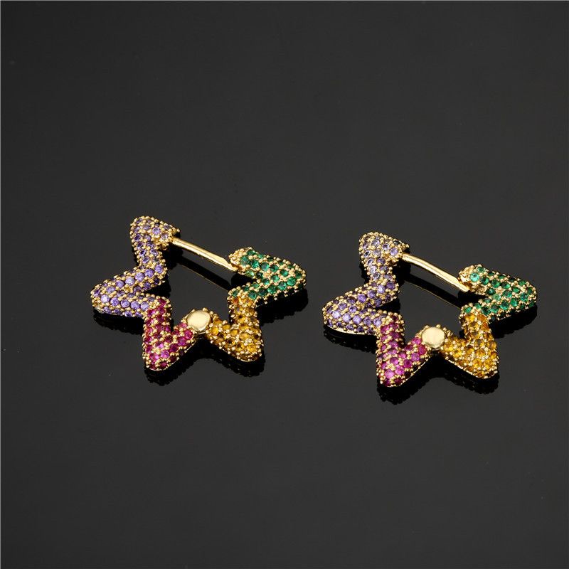 Fashion New Style Copper Micro-inlaid Earrings